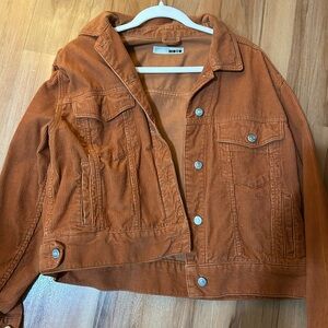 Topshop Rust Corduroy Jean Jacket